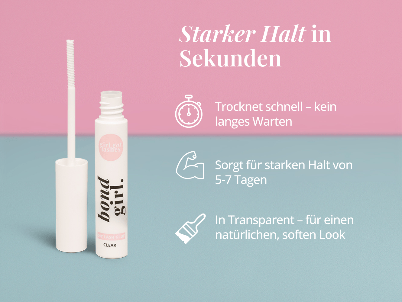 BOND GIRL – Wimpernkleber transparent (3er Pack)